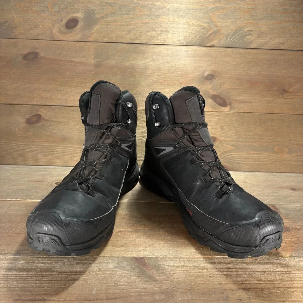 Salomon X Ultra Mid Winter Mens size 11.5 shoes Black Waterproof Hiking Boots